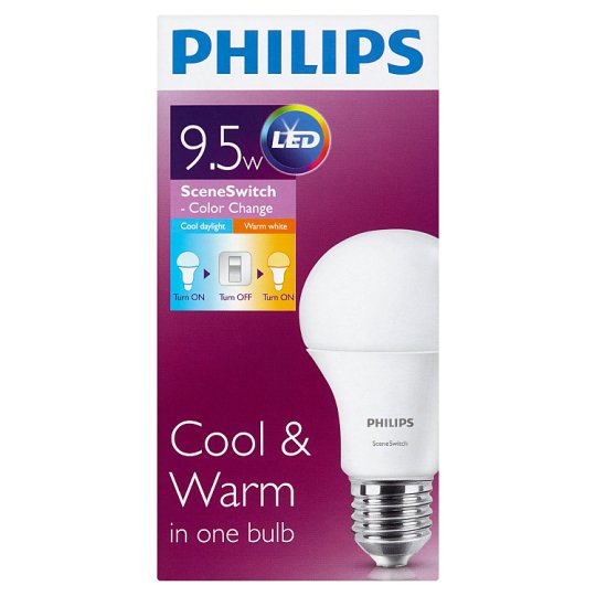 LED 9.5W E27 220-240V Cool Daylight & Warm White SceneSwitch Bulb